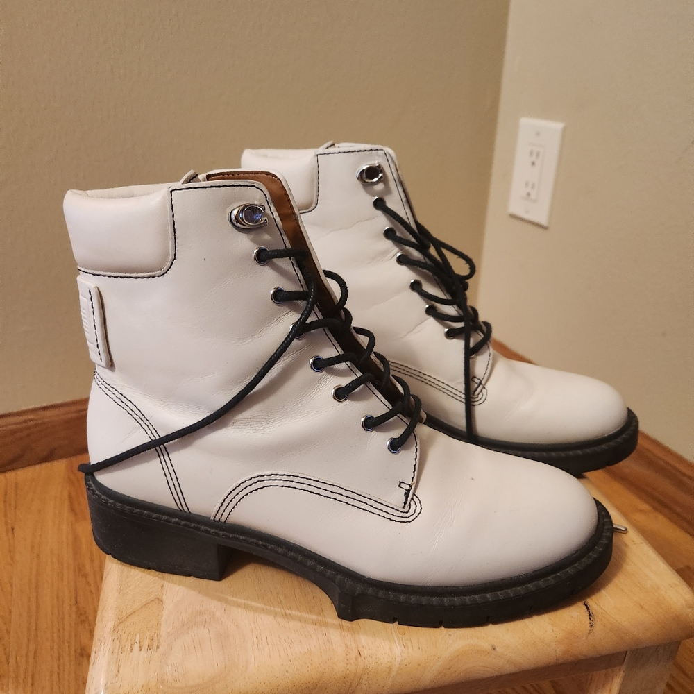 Coach Lorimer leather boot